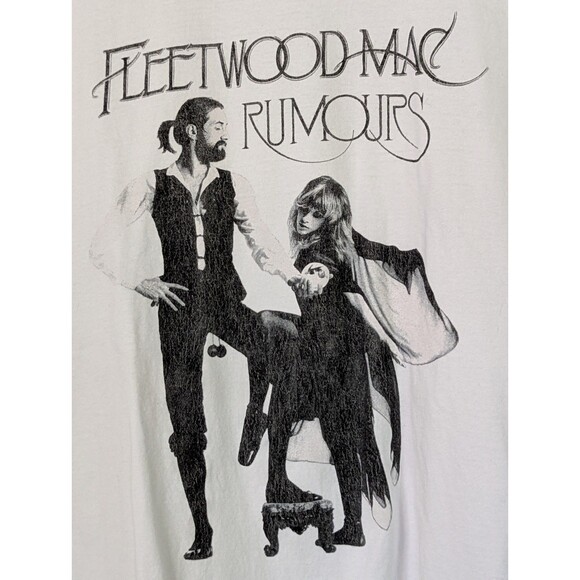 Fleetwood Mac Rumours T Shirt Mens 2XL White Classic Rock Band Album Cover Retro - Picture 2 of 5